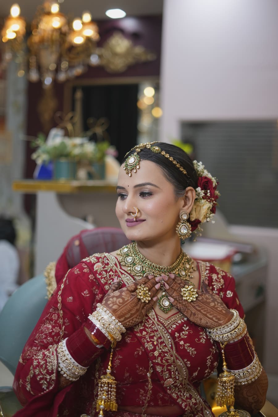Candid bridal portrait by Photo World Studio, Kurukshetra
